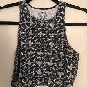 Black and white crop top